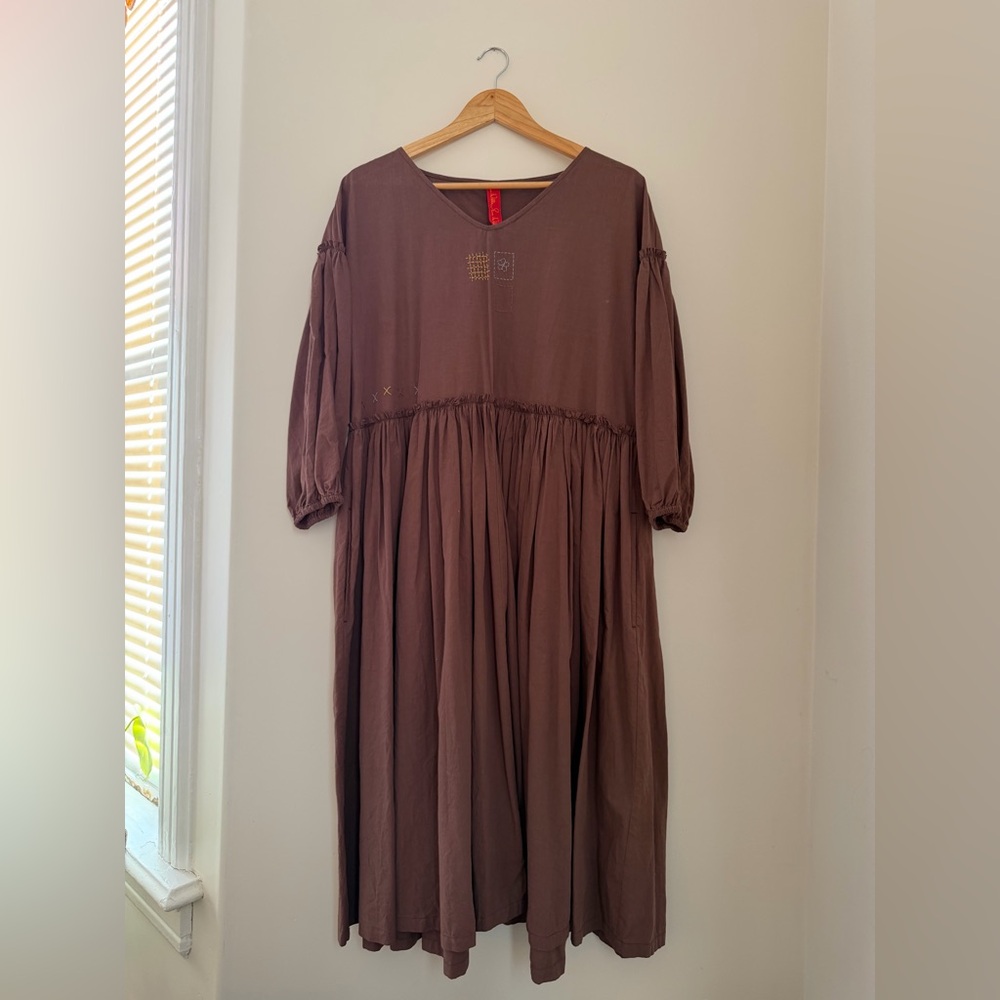 Brown cotton dress
